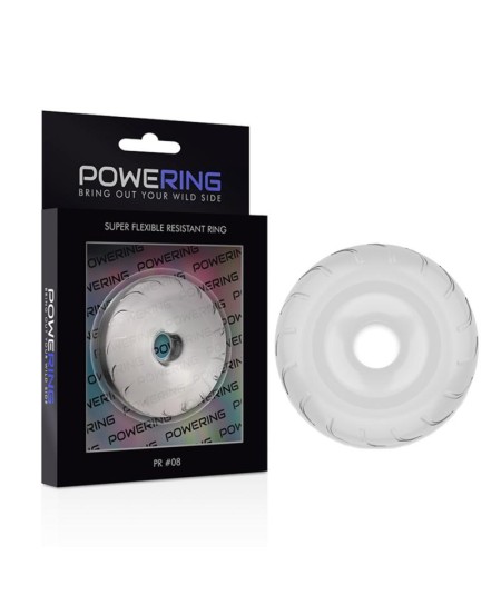 POWERING SUPER FLEXIBLE Y RESISTENTE ANILLO PENE  5CM PR08 CLEAR