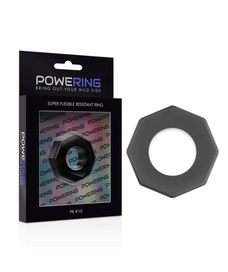 POWERING SUPER FLEXIBLE Y RESISTENTE ANILLO PENE  5CM PR10 NEGRO