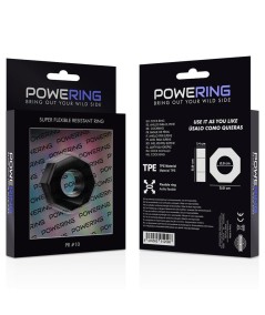 POWERING SUPER FLEXIBLE Y RESISTENTE ANILLO PENE  5CM PR10 NEGRO