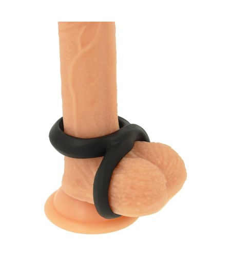 POWERING SUPER FLEXIBLE Y RESISTENTE ANILLO PENE Y TESTICULOS  PR12  NEGRO