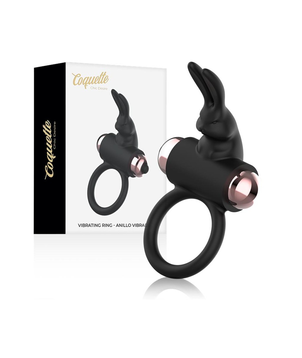 COQUETTE CHIC DESIRE COCK RING ANILLO VIBRADOR NEGRO / GOLD