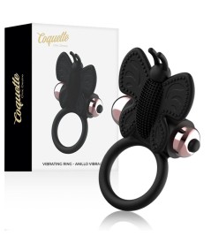 COQUETTE CHIC DESIRE COCK RING BUTTERFLY ANILLO VIBRADOR NEGRO / GOLD