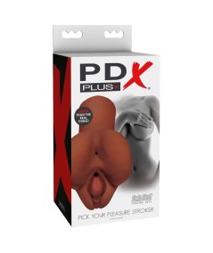 PDX PLUS+ PICK YOUR PLEASURE MASTURBADOR DOBLE MARRON