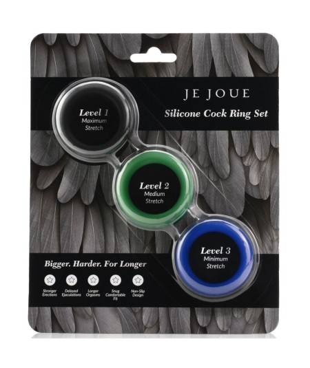 JE JOUE SILICONE SET ANILLOS PENE DE SILICONA