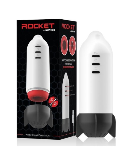 JAMYJOB ROCKET MASTURBADOR TECNOLOGÍA SOFT COMPRESSION Y VIBRACION