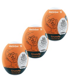 SATISFYER 3 HUEVOS MASTURBADORES - CRUNCHY