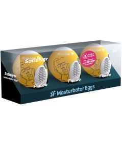 SATISFYER 3 HUEVOS MASTURBADORES - FIERCE