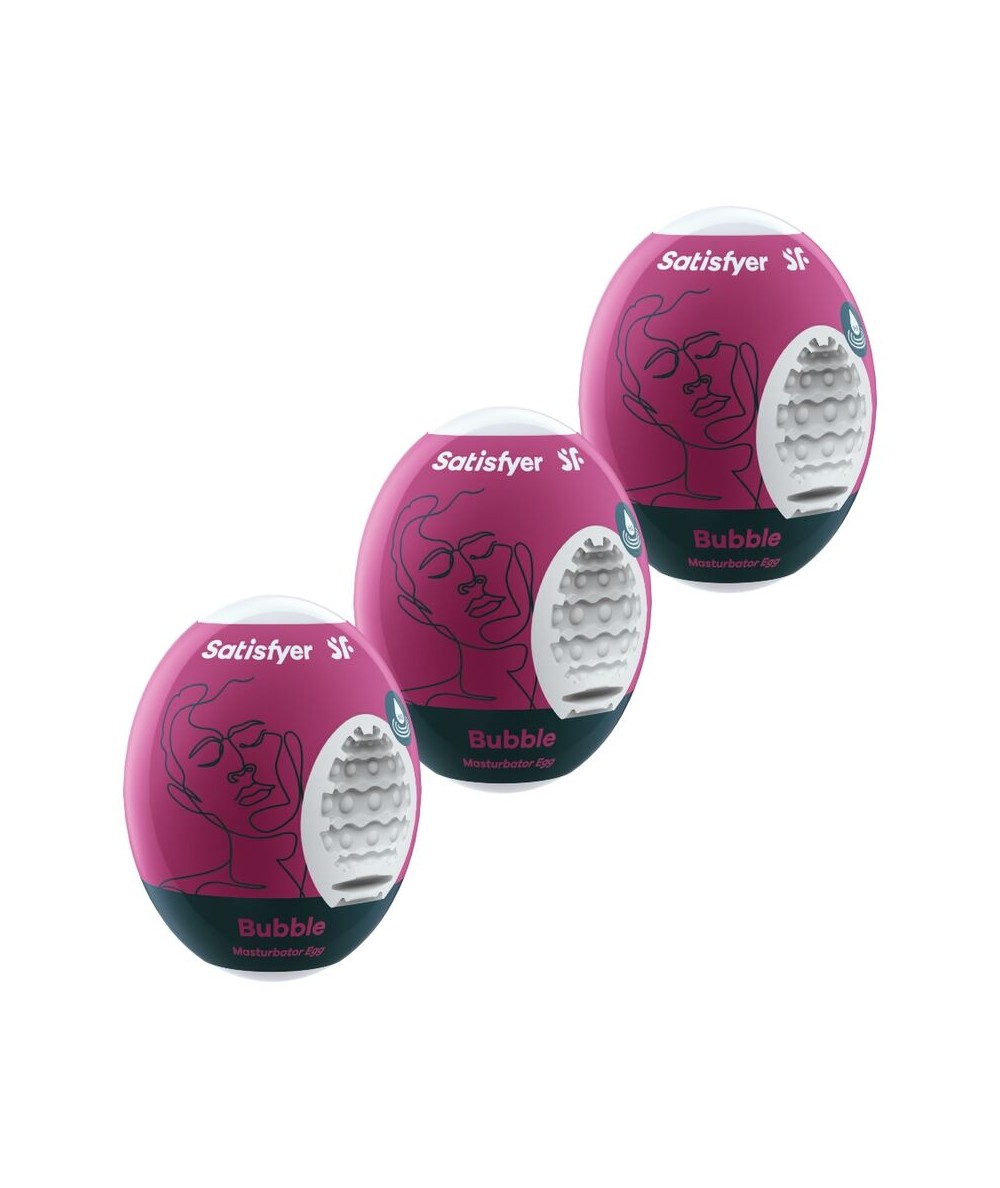 SATISFYER 3 HUEVOS MASTURBADORES - BUBBLE