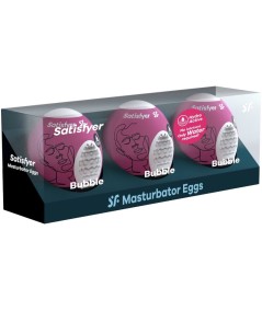 SATISFYER 3 HUEVOS MASTURBADORES - BUBBLE