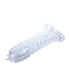 FUNDA PARA PENE CON PUNTOS ESTIMULANTES TRANSPARENTE 14 CM