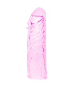 FUNDA ROSA  PENE SILICONA ESTIMULANTE 13CM