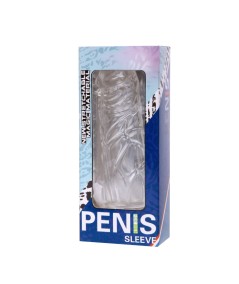 FUNDA  TRANSPARENTE PARA EL PENE EN SILICONA 13CM