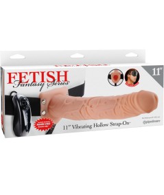 FETISH FANTASY SERIES 11" ARNES VIBRADOR CON TESTICULOS HUECO MAN 27.9 CM NATURAL