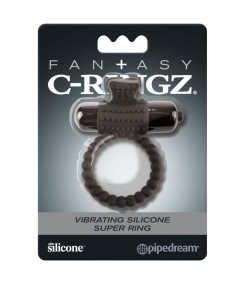 FANTASY C-RING ANILLO VIBRADOR DE SILICONA NEGRO