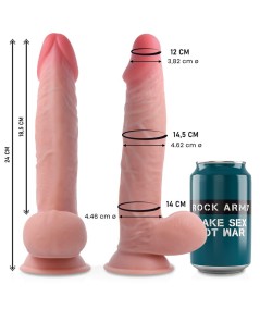 ROCKARMY - DUAL DENSITY SHERMAN DILDO REALISTA 24CM