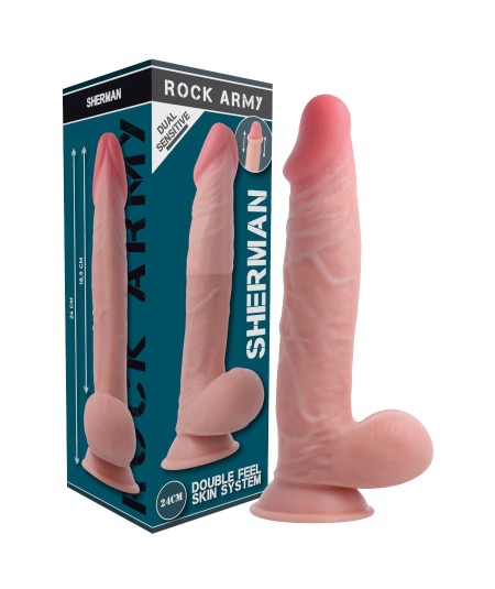 ROCKARMY - DUAL DENSITY SHERMAN DILDO REALISTA 24CM