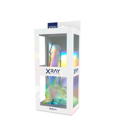 XRAY CLEAR DILDO REALISTA TRANSPARENTE 18.5CM X 3.8CM