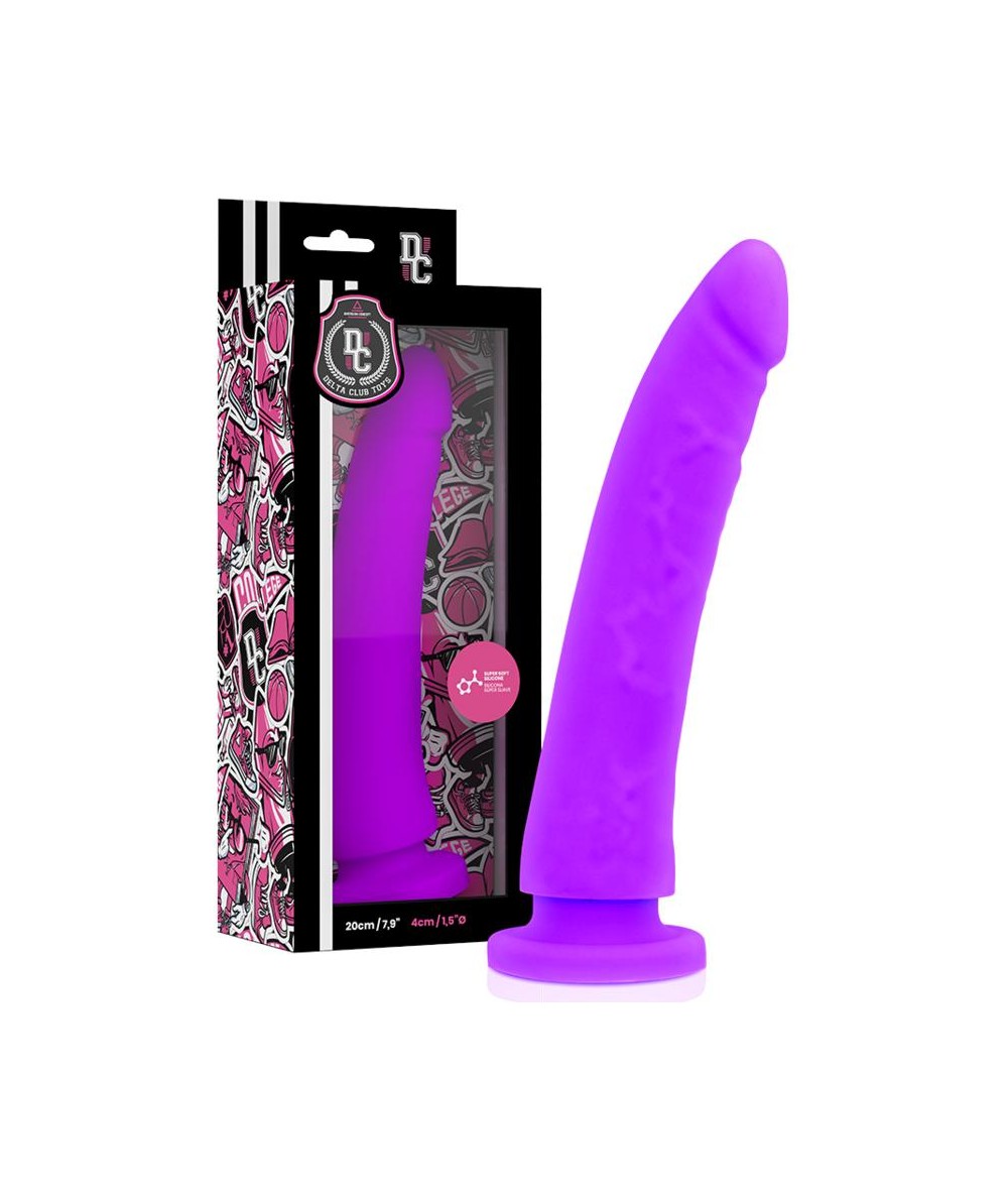 DELTA CLUB TOYS DILDO LILA SILICONA MEDICA 20 X 4 CM