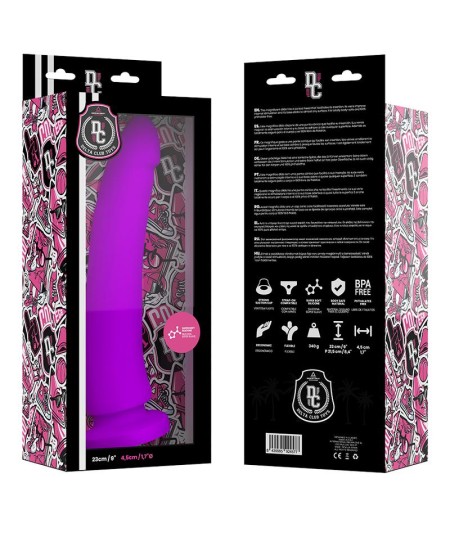 DELTA CLUB TOYS DILDO LILA SILICONA MEDICA 23 X 4.5 CM