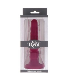 GET REAL - RIBBED DONG 12 CM ROJO