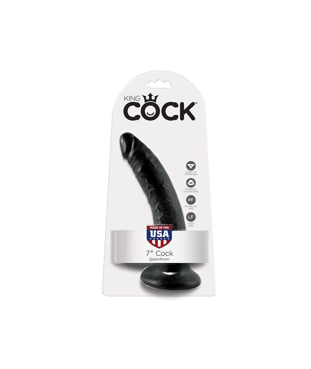 KING COCK 7" PENE NEGRO 17.8 CM