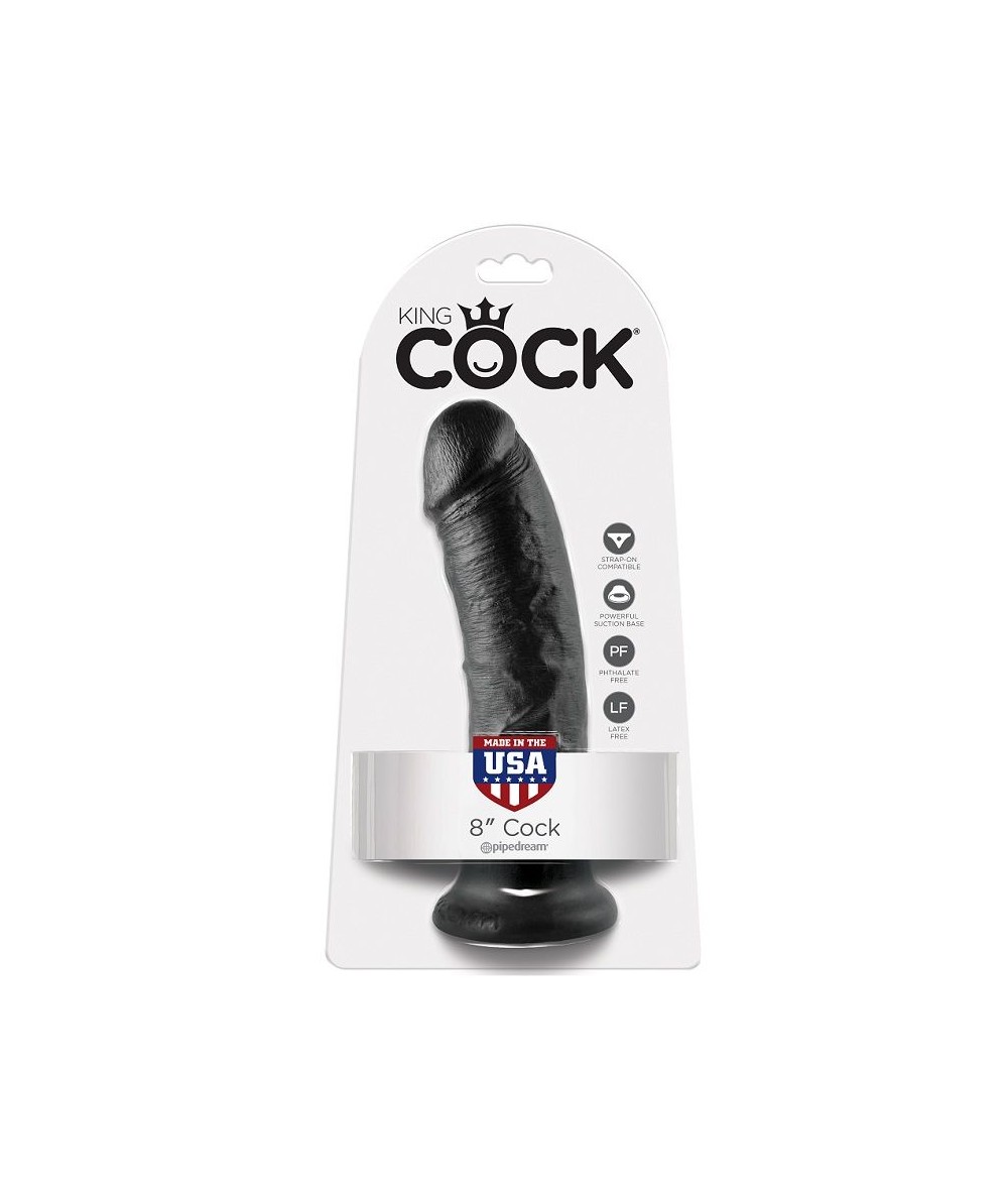 KING COCK 8" PENE NEGRO 20.3 CM