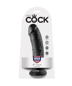 KING COCK 8" PENE NEGRO 20.3 CM