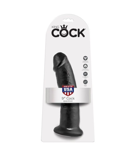 KING COCK 9" PENE NEGRO 22.9 CM