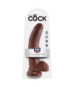 KING COCK 9" PENE REALISTICO MARRON 22.9CM