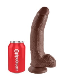 KING COCK 9" PENE REALISTICO MARRON 22.9CM