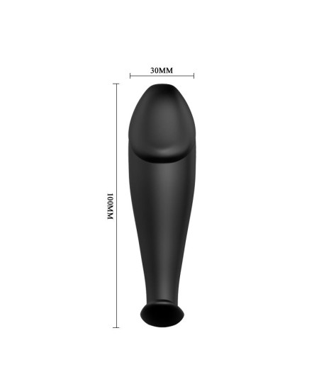 PRETTY LOVE PLUG ANAL SILICONA FORMA PENE Y 12 MODOS VIBRACION - NEGRO