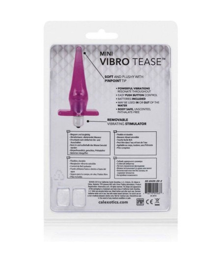 CALEX PLUG  MINI VIBRO TEASE VIBRADOR ROSA