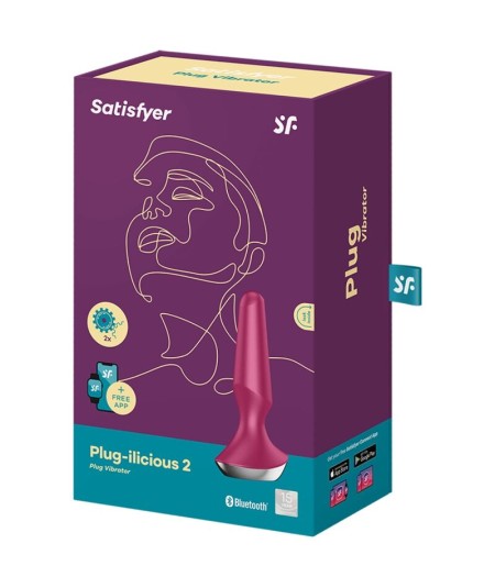 SATISFYER PLUG ILICIOUS 2 PLUG VIBRADOR - BERRY