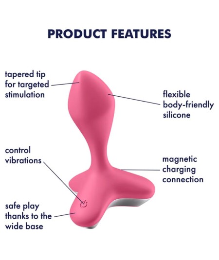 SATISFYER GAME CHANGER PLUG VIBRADOR - ROSA