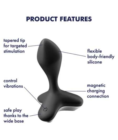 SATISFYER GAME CHANGER PLUG VIBRADOR - NEGRO