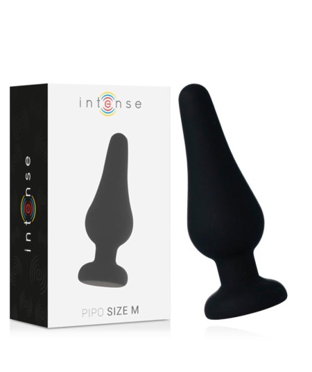 INTENSE ANAL PLUG PIPO M SILICONE NEGRO 11 CM