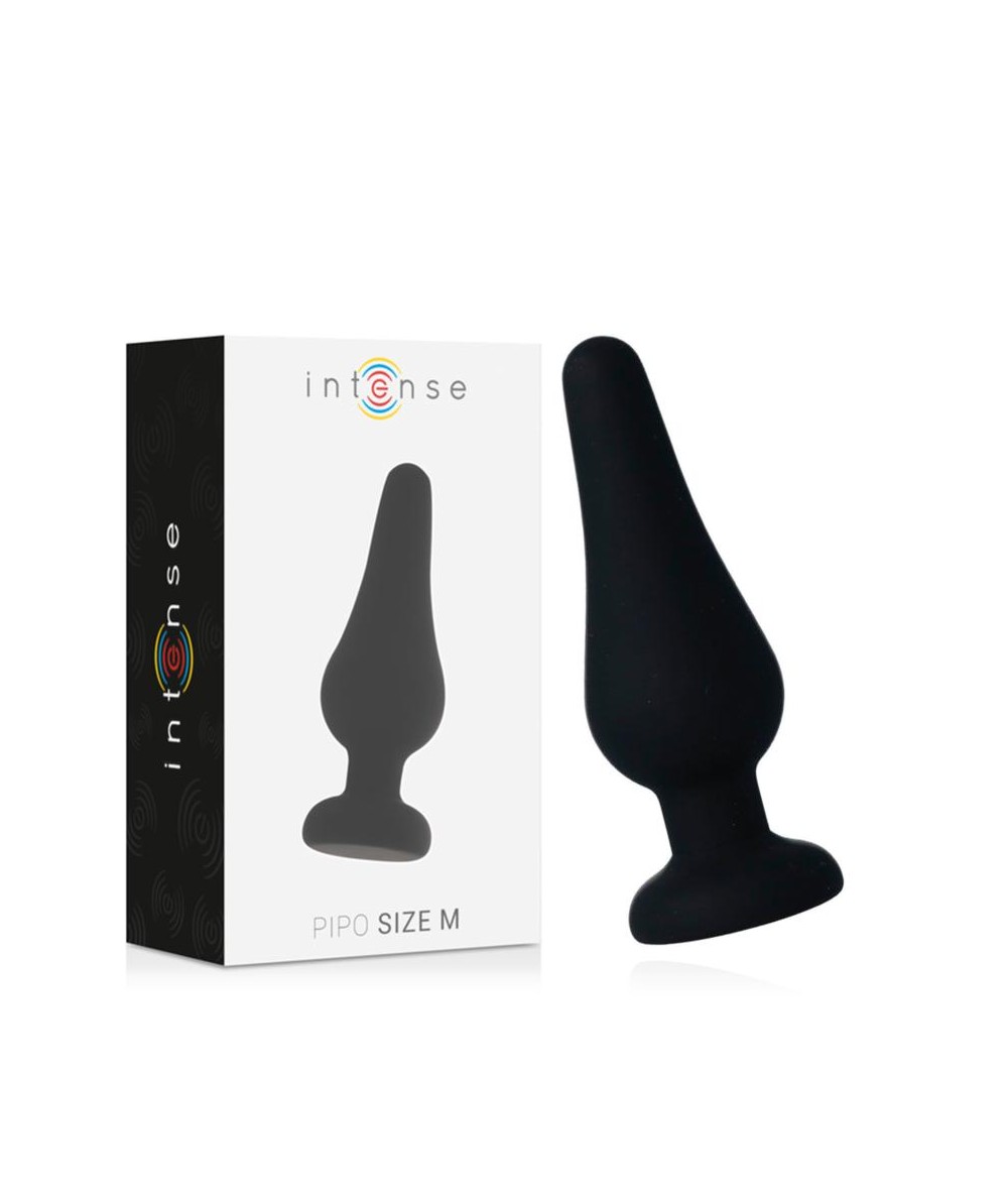 INTENSE ANAL PLUG PIPO M SILICONE NEGRO 11 CM