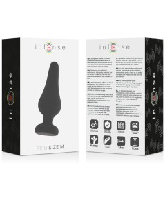 INTENSE ANAL PLUG PIPO M SILICONE NEGRO 11 CM