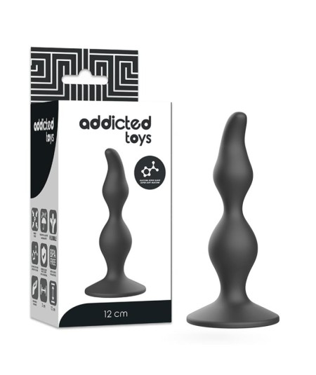 ADDICTED TOYS ANAL SEXUAL PLUG 12CM NEGRO