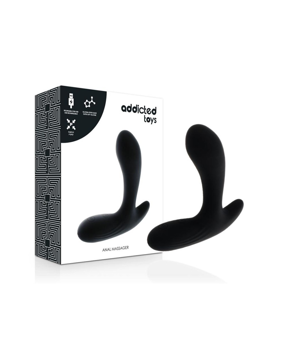 ADDICTED TOYS ANAL MASSAGER BLACK VIBRATION