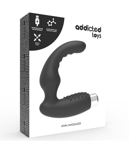 ADDICTED TOYS VIBRADOR PROSTÁTICO RECARGABLE MODEL 2 - NEGRO