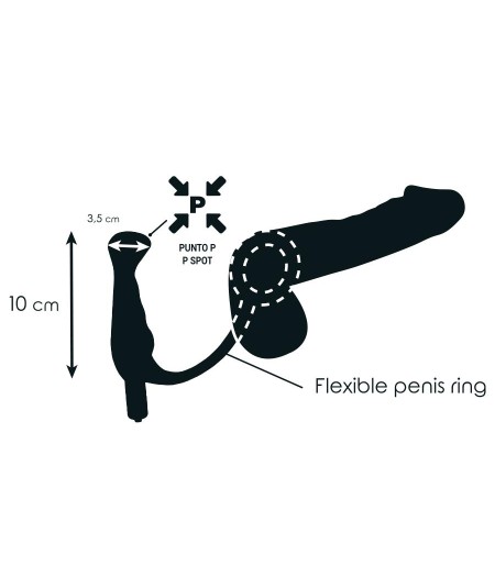 ADDICTED TOYS VIBRADOR PROSTÁTICO NEGRO 10 CM