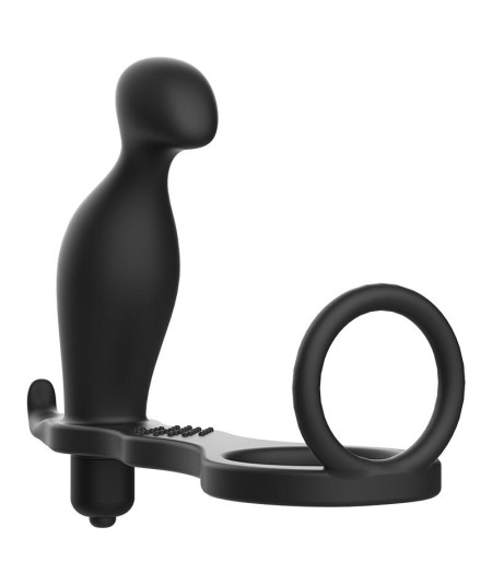 ADDICTED TOYS  PLUG ANAL CON ANILLO SILICONA NEGRO 12 CM