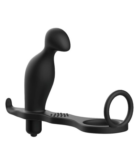 ADDICTED TOYS  PLUG ANAL CON ANILLO SILICONA NEGRO 12 CM