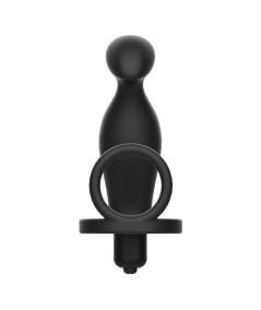 ADDICTED TOYS  PLUG ANAL CON ANILLO SILICONA NEGRO 12 CM