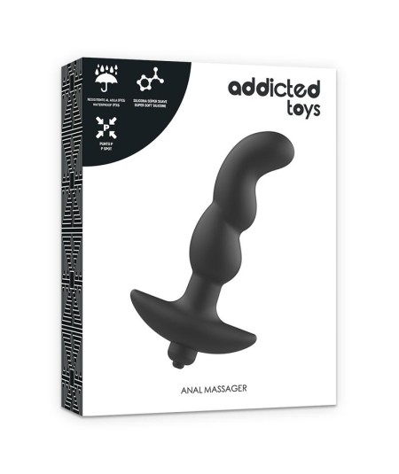 ADDICTED TOYS  MASAJEADOR ANAL CON VIBRACIÓN NEGRO MODELO 2