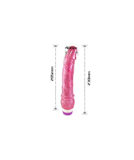 VIBRADOR ROJO REALISTICO  23 CM