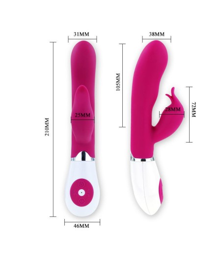 PRETTY LOVE FLIRTATION - VIBRADOR CON ESTIMULADOR FELIX