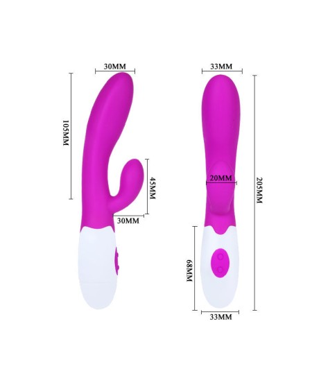 PRETTY LOVE FLIRTATION - VIBRADOR CON ESTIMULADOR CLITORIS ALVIS