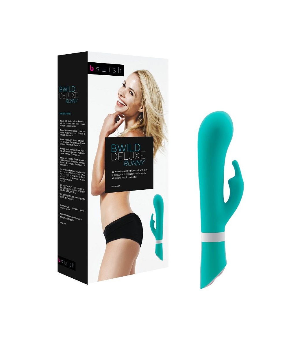 B SWISH  BWILD DELUXE BUNNY RABBIT VIBRATOR JADE